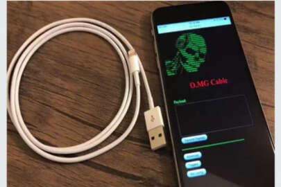 Bilgisayar hackleyen iPhone şarj kablosu