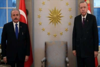 Cumhurbaşkanı Erdoğan TBMM Başkanı Mustafa Şentop'u kabul etti