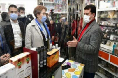 İYİ Parti Genel Başkanı Meral Akşener, Konya'da esnafı ziyaret etti
