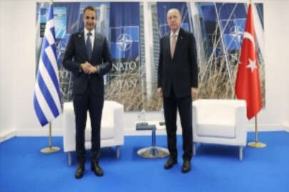 Cumhurbaşkanı Erdoğan ile Yunanistan Başbakanı Miçotakis'in görüşmesi başladı