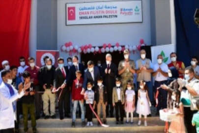 Suriye'nin Cerablus kentinde Eman Filistin Okulu açıldı