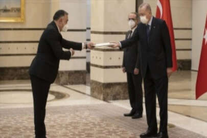Azerbaycan'ın Ankara Büyükelçisi Mammadov, Cumhurbaşkanı Erdoğan'a güven mektubu sundu