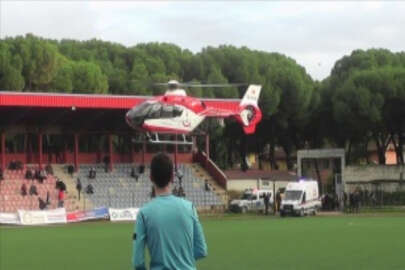 İzmir'deki amatör futbol ligi maçına 'hava ambulansı' arası