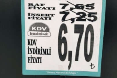 Gıdada KDV indirimi etiketlere yansımaya başladı