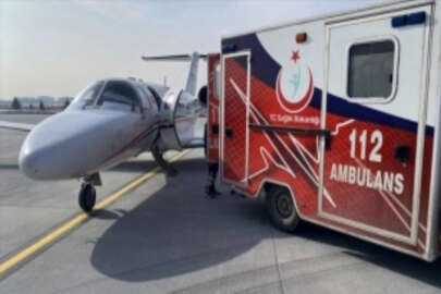 Elazığ'da 6 günlük bebek ameliyat için ambulans uçakla Konya'ya sevk edildi
