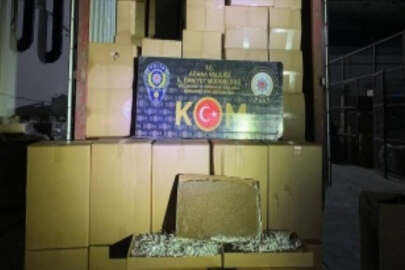 Adana'da 15 milyon tütün doldurulmuş makaron ele geçirildi