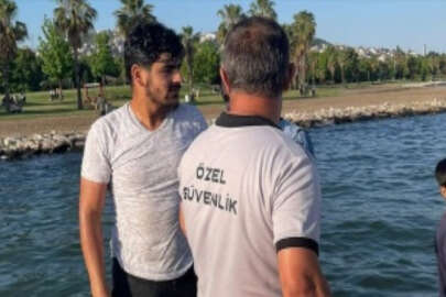Kocaeli'de balık tutarken denize düşen çocuğu Suriyeli genç kurtardı