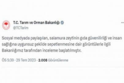 Bakanlıktan, zeytin tankında sepetleme görüntüsüne inceleme