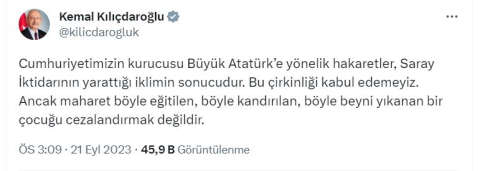 Kılıçdaroğlu: Maharet, beyni yıkanan bir çocuğu cezalandırmak değildir