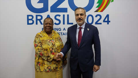 Bakan Fidan, Brezilya'da Güney Afrika Uluslararası İlişkiler ve İşbirliği Bakanı Pandor ile görüştü