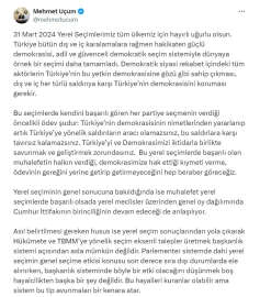 Mehmet Uçum: Oy oranları üzerinden genel seçimlere yönelik hesap yapanlar boşa uğraşmasınlar