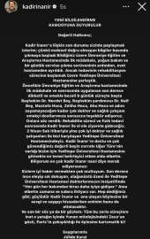 İstanbul - Jülide Kural'dan Kadir İnanır'ın durumu hakkında açıklama