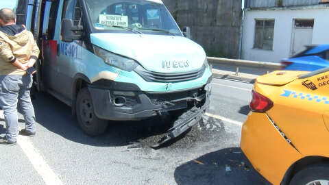 İstanbul - Sarıyer’de yolcu minibüsü taksiye arkadan çarptı: 5 yolcu yaralandı