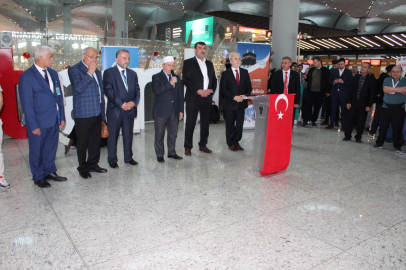 İstanbul-İstanbul Havalimanı'nda hacı adayları için uğurlama töreni