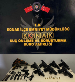 İzmir'de kaçak silah atölyesine baskın: 2’si firari 3 gözaltı