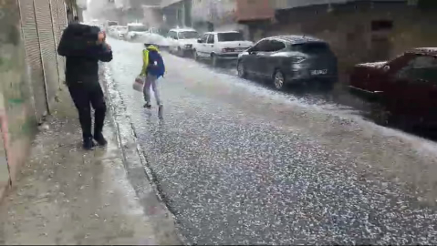 Diyarbakır’da sağanak ve dolu yağışı