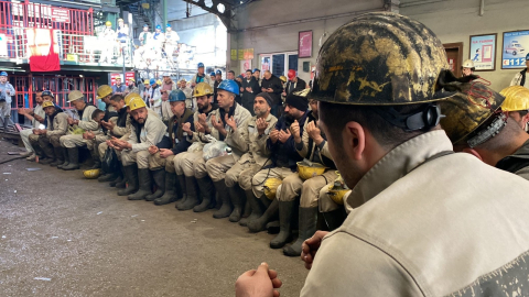TTK çalışanları, Soma’da hayatını kaybeden madencileri andı