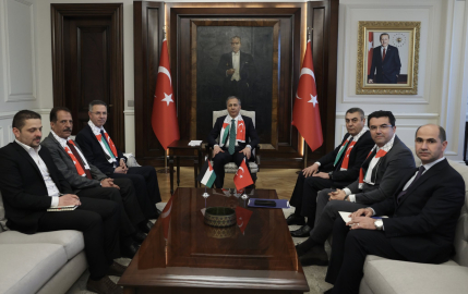 İçişleri Bakanı Yerlikaya, Filistin Büyükelçisi Mustafa ile görüştü