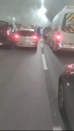 İstanbul - Beykoz'da asker eğlencesinde tüneli trafiğe kapattılar