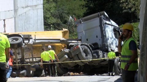 İstanbul - Sarıyer'de inşaat alanında devrilen kamyonun altında kalan işçi öldü