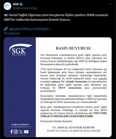 SGK'dan yanıltıcı SMS'lere yönelik uyarı