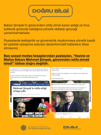 'Mehmet Şimşek istifa etmek istedi' iddiasına yalanlama