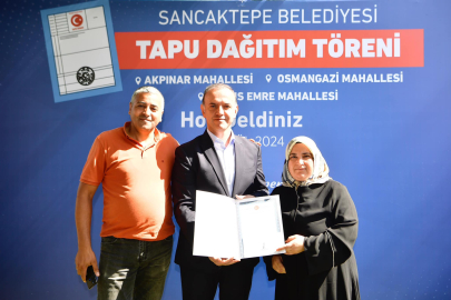 Sancaktepe'de 49 hak sahibine tapuları verildi