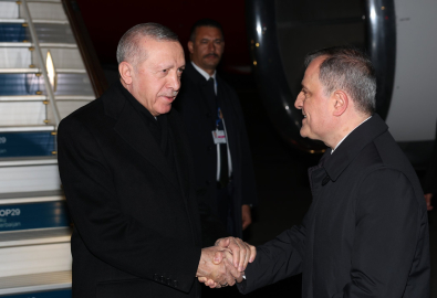 Cumhurbaşkanı Erdoğan, Azerbaycan'ın başkenti Bakü'ye ulaştı