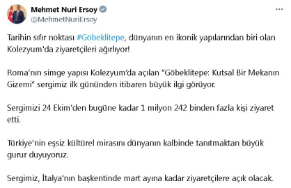 Antik Roma'nın simgesi Kolezyum'da 'Göbeklitepe' sergisi
