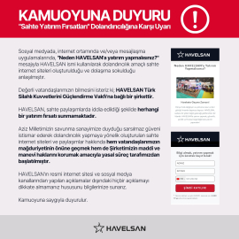 HAVELSAN'dan 'Sahte Yatırım Fırsatları' dolandırıcılığına karşı vatandaşlara uyarı