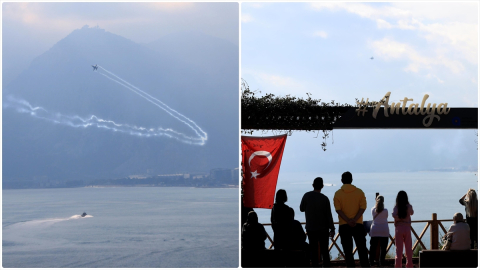 SOLOTÜRK, Antalya'da eğitim uçuşu yaptı