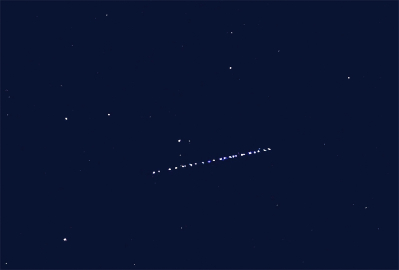 Bitlis semalarında Starlink uyduları görüntülendi