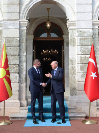 İstanbul - Cumhurbaşkanı Erdoğan, Kuzey Makedonya Başbakanı Mickoski’yi kabul etti / Görüntü eklendi
