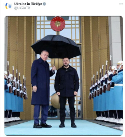 Ukrayna’nın Ankara Büyükelçiliği hesabından Erdoğan paylaşımı