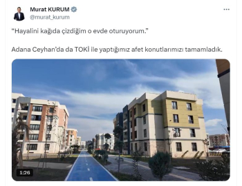 Bakan Kurum: Adana Ceyhan'da afet konutlarımızı tamamladık