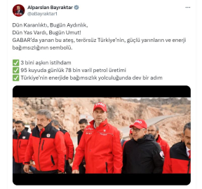 Bakan Bayraktar: Gabar'da günlük petrol üretimi 78 bin varile ulaştı