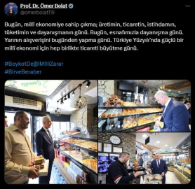 Bakan Bolat: Bugün, milli ekonomiye sahip çıkma günü
