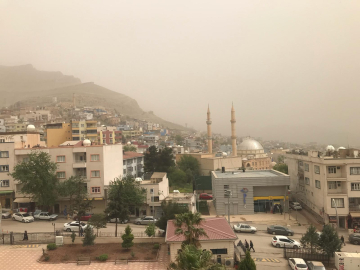Mardin'de toz taşınımı, araçlar tozla kaplandı (2) /Video eklendi