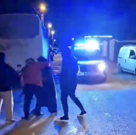 Hatay'da, kavga ihbarına giden polis ekibine sürpriz
