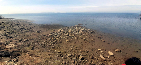 Balıkesir'de deniz çekildi