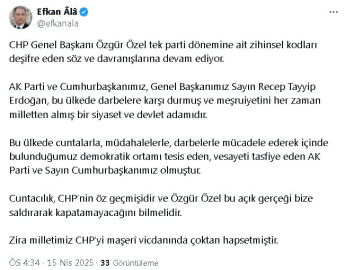 AK Parti'li Ala: Cuntacılık, CHP'nin öz geçmişidir