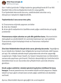TOBB Başkanı Hisarcıklıoğlu: Reel sektörün finansmana erişimi kolaylaştırılmalı