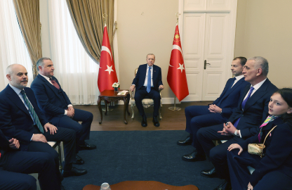 İstanbul- Cumhurbaşkanı Erdoğan, UEFA Başkanı Aleksander Ceferin’i kabul etti