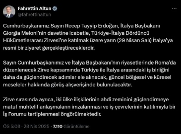 Cumhurbaşkanı Erdoğan, yarın İtalya'ya gidecek