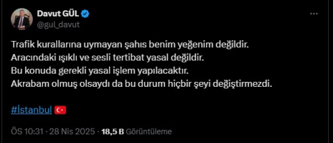 İstanbul - Vali Gül'den sosyal medyada yer alan iddialara cevap: Yasal işlem yapılacaktır