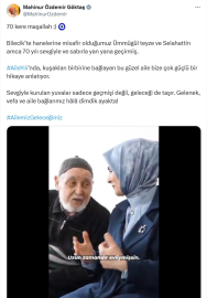 Bakan Göktaş'tan 70 yıllık evli Yılmaz çiftine ziyaret