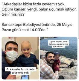 Kanseri yenen çocuk için Sancaktepe'de balon uçurulacak