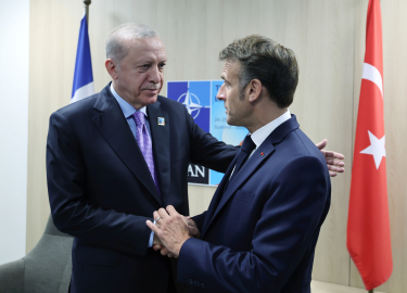 Cumhurbaşkanı Erdoğan, Fransa Cumhurbaşkanı Macron ile görüştü
