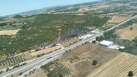 Bursa'da ağaçlık alanda yangın (2)