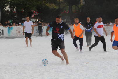 Çankırı Tuz Festivali'nde 'tuz' zeminde futbol turnuvası düzenlendi